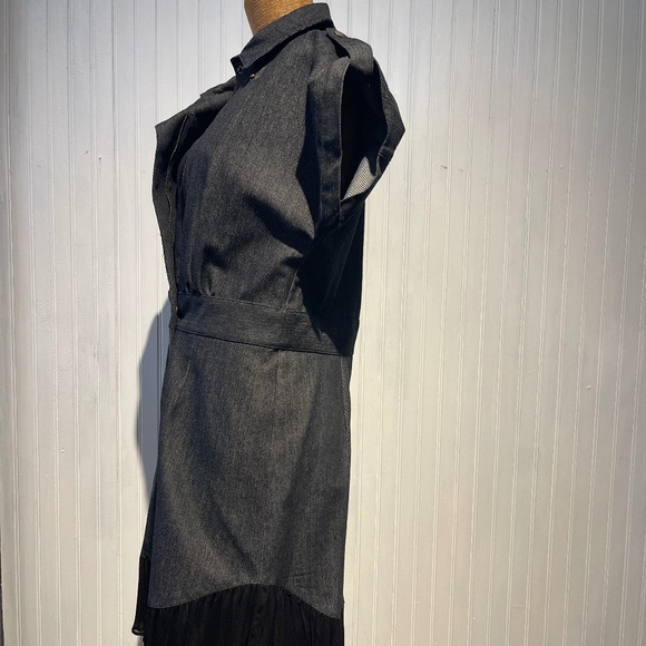 Dark Denim Ruffle Dress - Picture 3 of 5